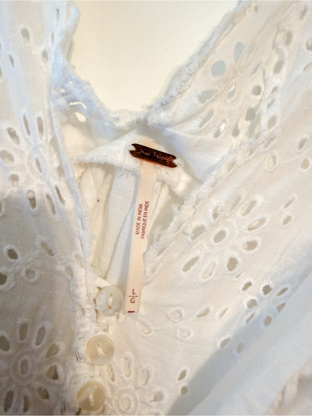 Free People White Eyelet Tunic - Picture 3 of 3
